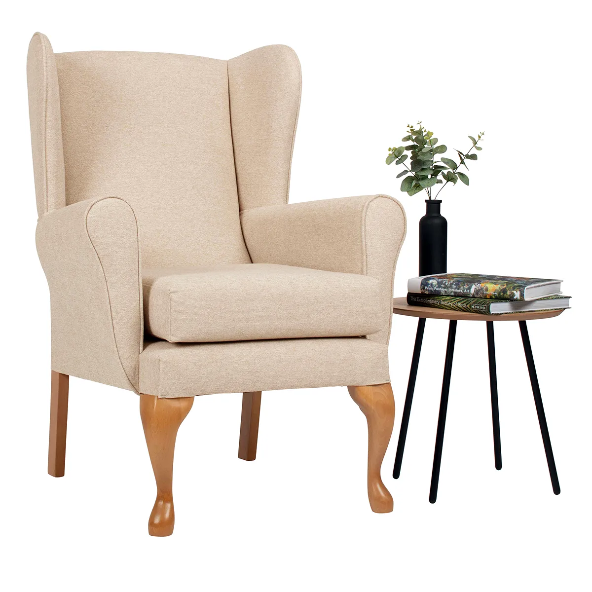 Queen Anne Fireside Chair Ouster with Side Table.jpg